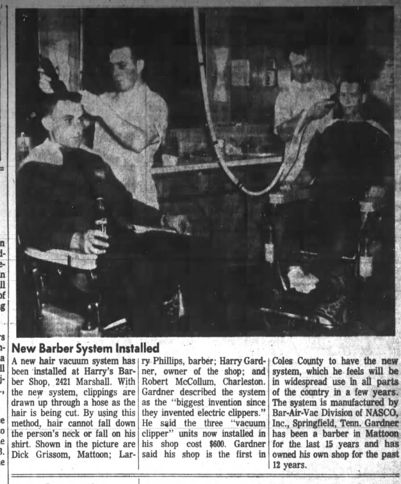 New barber system installed